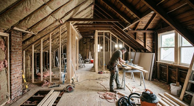Garage Attic Remodeling in Alpharetta, GA